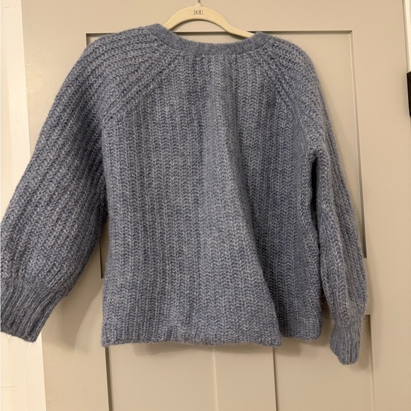 Sezane Blue Knit Cardigan - Picture 4 of 5